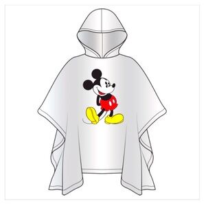 Disney Mickey Mouse Youth Vinyl Shear Rain Poncho Jerry Leigh NEW In Package
